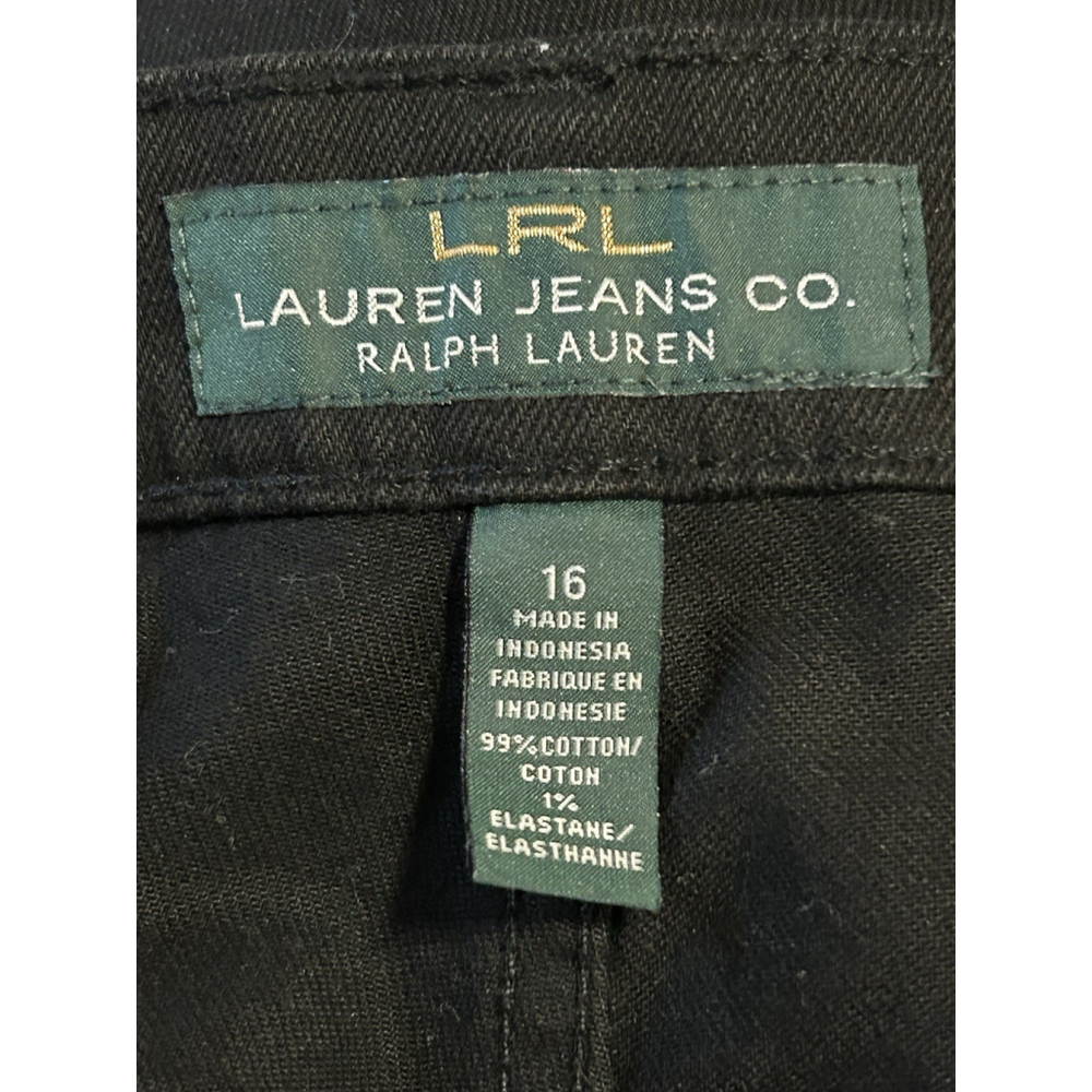Lauren Ralph Lauren Size 16 Black Jeans Pants Classic straight Five Pocket EUC - Picture 9 of 10